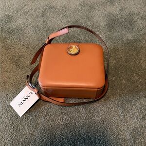 Bento Brown Crossbody Bag with Gold Accent